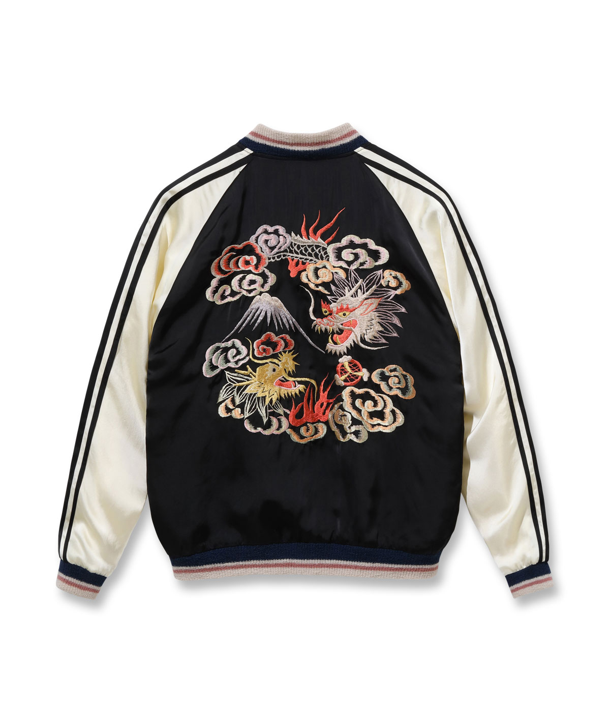 Lot No. TT15531-119 / Early 1950s Style Acetate Souvenir Jacket KOSHO & CO. Special Edition DUELLING DRAGONS  JAPAN MAP (HAND PRINT)