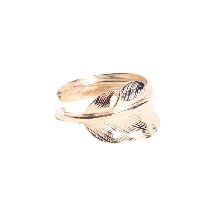 EFRG-0020-18K 18K GOLD KAZEKIRI FEATHER RING NO.20