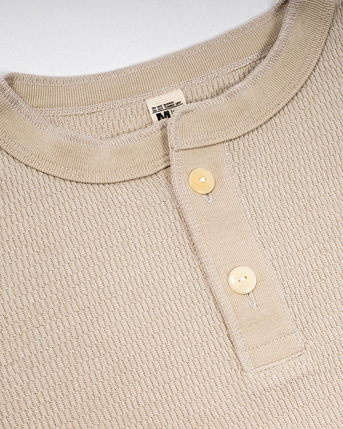Thermal HENLEY Neck, HONEYCOMB THERMAL