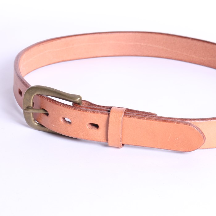 BENDS LEATHER PLANE BELT / NARROW BELT