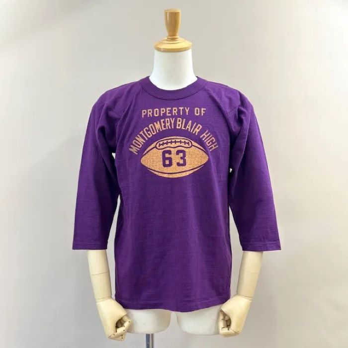 LOT1690 RAGLAN SLEEVE FOOTBALL TEE