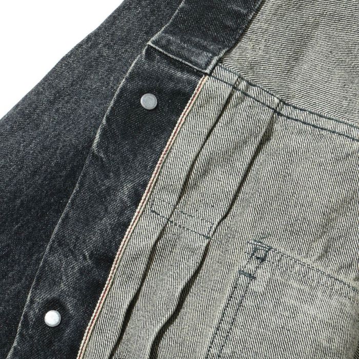 Lot No. SC15650H / 14.25oz. BLACK DENIM JACKET 1953 AGED MODEL