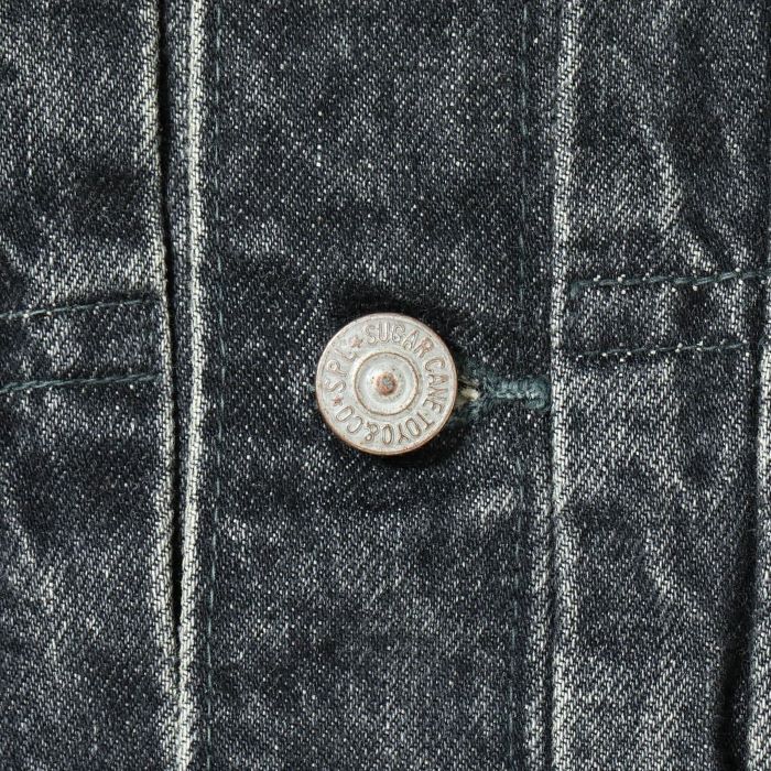 Lot No. SC15650H / 14.25oz. BLACK DENIM JACKET 1953 AGED MODEL