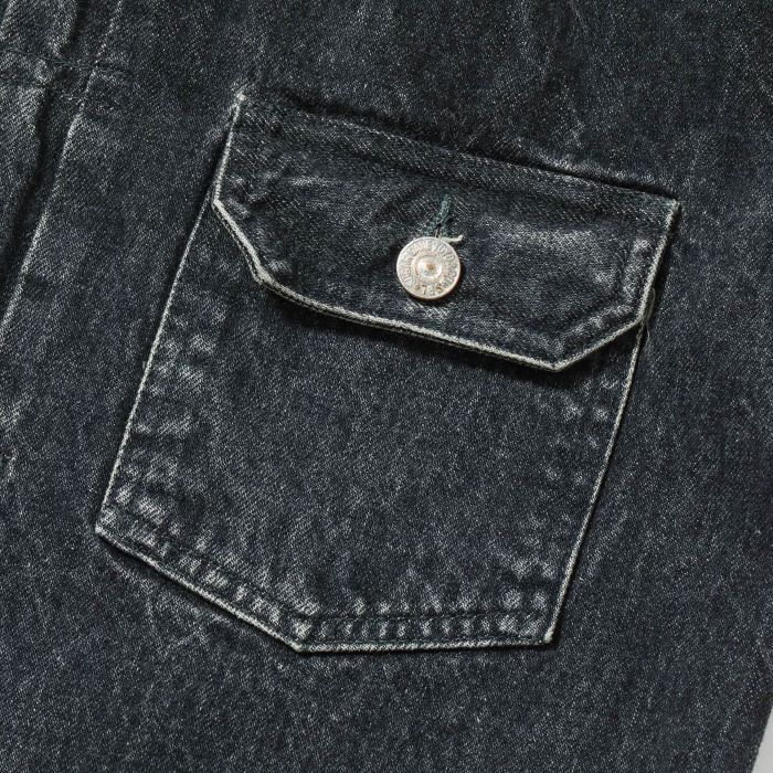 Lot No. SC15650H / 14.25oz. BLACK DENIM JACKET 1953 AGED MODEL