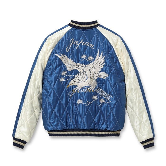 TT15544-119 / Mid 1950s Style Velveteen Souvenir Jacket ROARING TIGER  WHITE EAGLE
