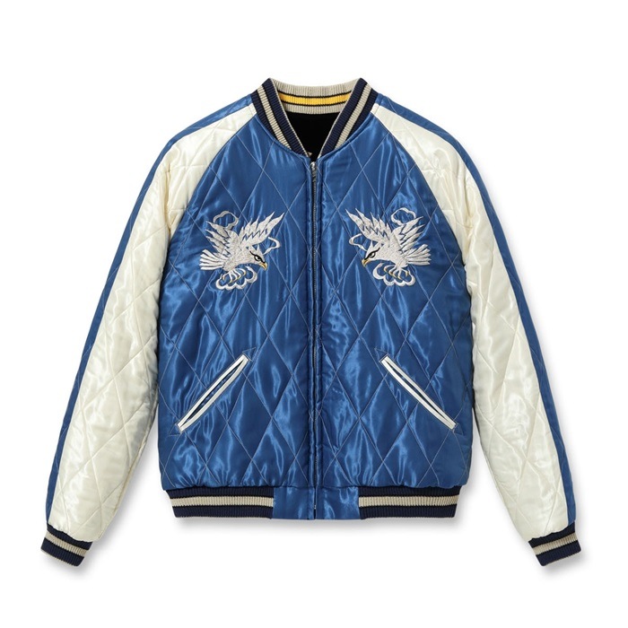 TT15544-119 / Mid 1950s Style Velveteen Souvenir Jacket ROARING TIGER  WHITE EAGLE