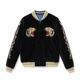 TT15544-119 / Mid 1950s Style Velveteen Souvenir Jacket ROARING TIGER  WHITE EAGLE