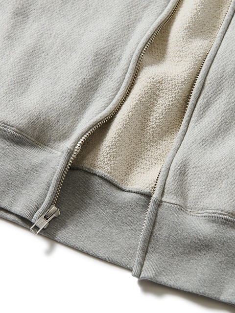 HEAVY ZIP HOOD SWEAT "HEATHER GRAY"