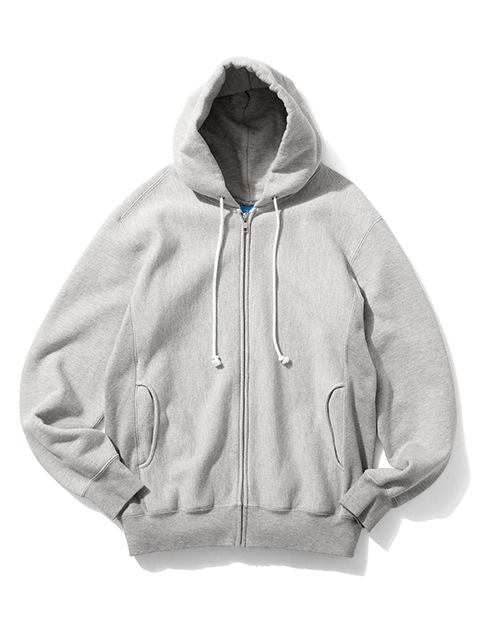 HEAVY ZIP HOOD SWEAT "HEATHER GRAY"