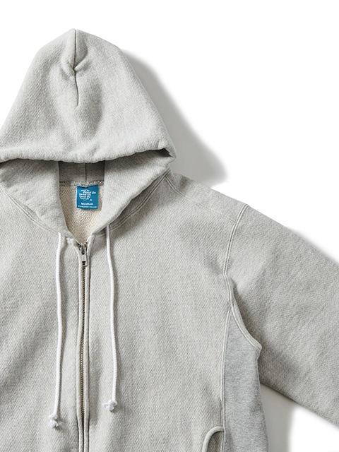 HEAVY ZIP HOOD SWEAT "HEATHER GRAY"