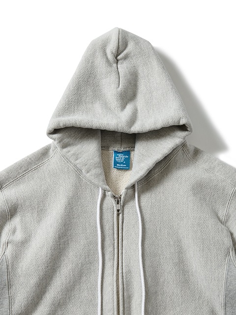 HEAVY ZIP HOOD SWEAT "HEATHER GRAY"