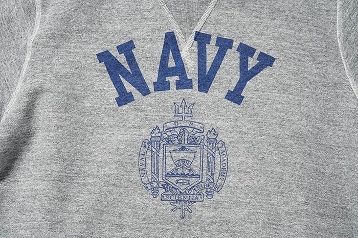 SET-IN CREW SWEAT-NAVY