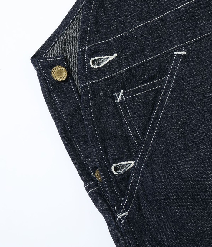 Lot No. HD42611 / HEADLIGHT 9.5oz. SPECIAL WEAVE DENIM HIGH BACK OVERALLS