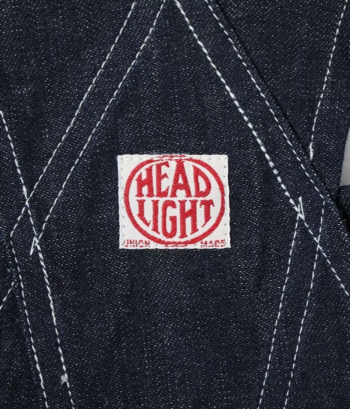 Lot No. HD42611 / HEADLIGHT 9.5oz. SPECIAL WEAVE DENIM HIGH BACK OVERALLS