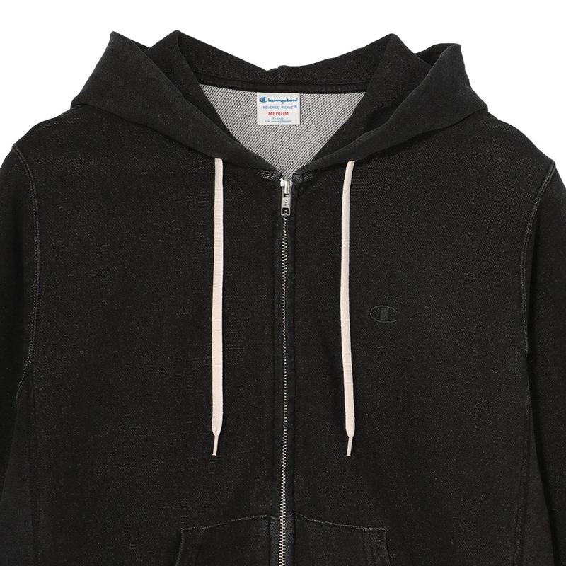 REVERSE WEAVE ZIP HOODED SWEAT