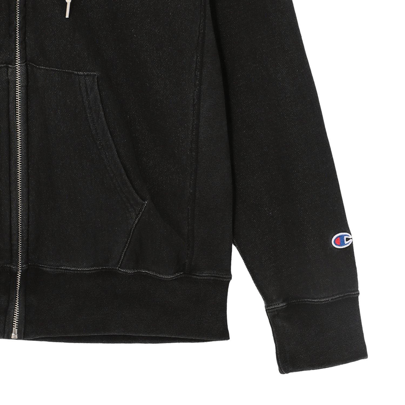 REVERSE WEAVE ZIP HOODED SWEAT