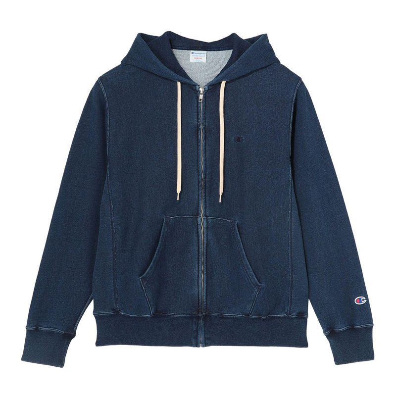 REVERSE WEAVE ZIP HOODED SWEAT