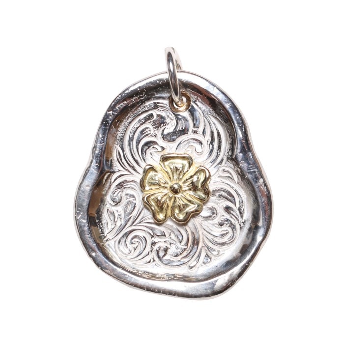 NL-0171 KARAKUSA ROSE DARUMA PENDANT NO.171