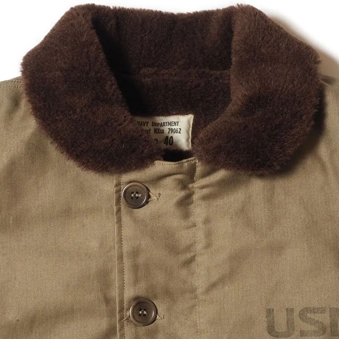Lot 2227 FINAL FORM OF WW�� 1945 N-1 WINTER JACKET KHAKI (NXSX 79062) USS SUNFISH KHAKI