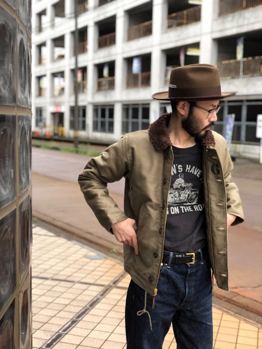 Lot 2227 FINAL FORM OF WW�� 1945 N-1 WINTER JACKET KHAKI (NXSX 79062) USS SUNFISH KHAKI