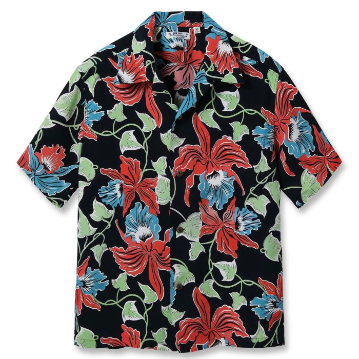 Lot No. SS39217 / RAYON HAWAIIAN SHIRT ��CATTLEYA ORCHID��