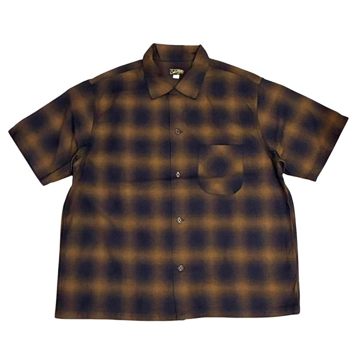 MODEST OPEN COLLAR SHIRT "INDIGO OMBRE CHECK" 