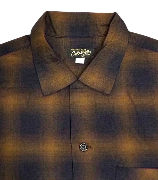 MODEST OPEN COLLAR SHIRT "INDIGO OMBRE CHECK" 