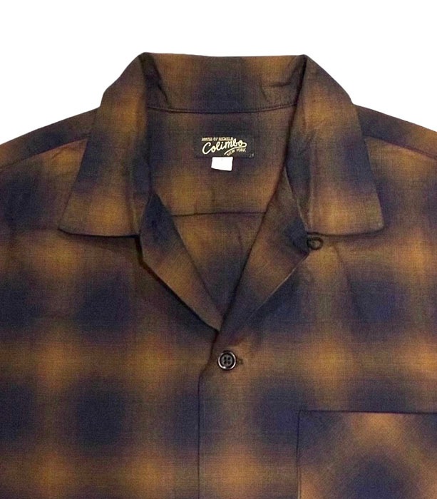 MODEST OPEN COLLAR SHIRT "INDIGO OMBRE CHECK" 