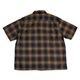 MODEST OPEN COLLAR SHIRT "INDIGO OMBRE CHECK" 