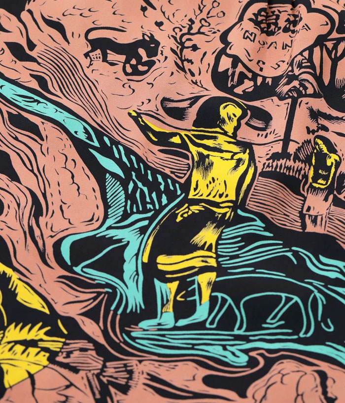 Lot No. SS39673 / SUN SURF SPECIAL EDITION ��GAUGUIN WOODCUT MYSTIC�� (SHORT SLEEVE)