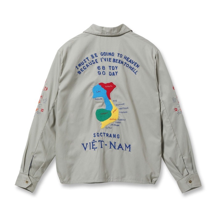TT15546 / Late 1960s Style Cotton Vietnam Jacket VIETNAM MAP
