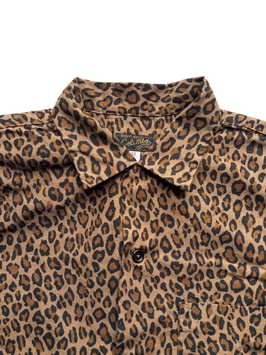 MODEST OPEN COLLAR SHIRTS "LEOPARD PATTERN"
