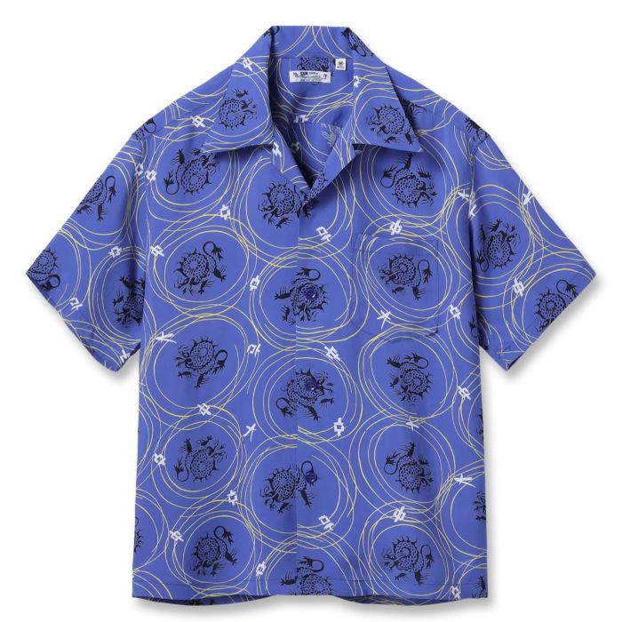 Lot No. SS39617 / RAYON HAWAIIAN SHIRT ��DRAGON GRID�� 
