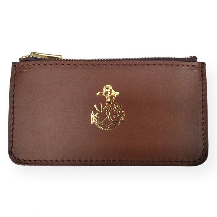 VSC-722Z LEATHER NAVAL ZIP POCKET WALLET