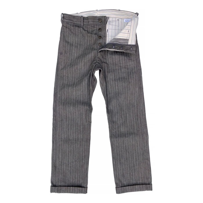 MFSC"MADE IN USA"NOS BROWN STRIPE HBT CONTINENTAL TROUSERS