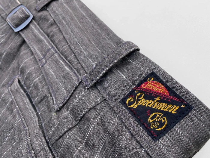 MFSC"MADE IN USA"NOS BROWN STRIPE HBT CONTINENTAL TROUSERS