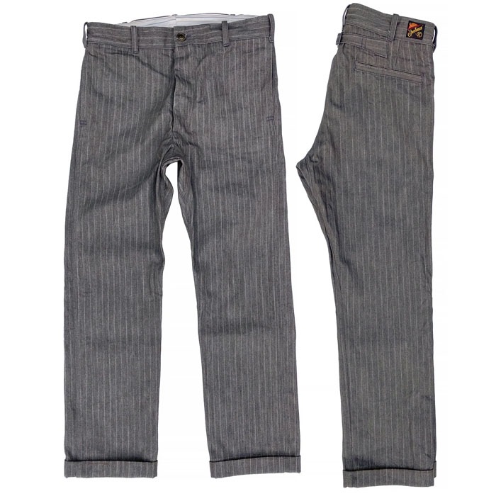 MFSC"MADE IN USA"NOS BROWN STRIPE HBT CONTINENTAL TROUSERS