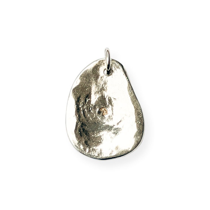 KARAKUSA ROSE OVAL PENDANT No. 155 (18K GOLD ACCENT)
