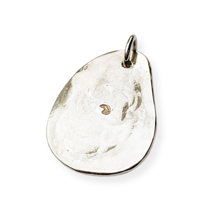 KARAKUSA ROSE OVAL PENDANT No. 155 (18K GOLD ACCENT)