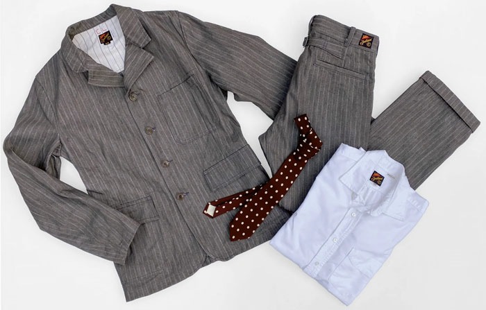 MFSC"MADE IN USA"NOS BROWN STRIPE HBT CONTINENTAL SPORTCOAT