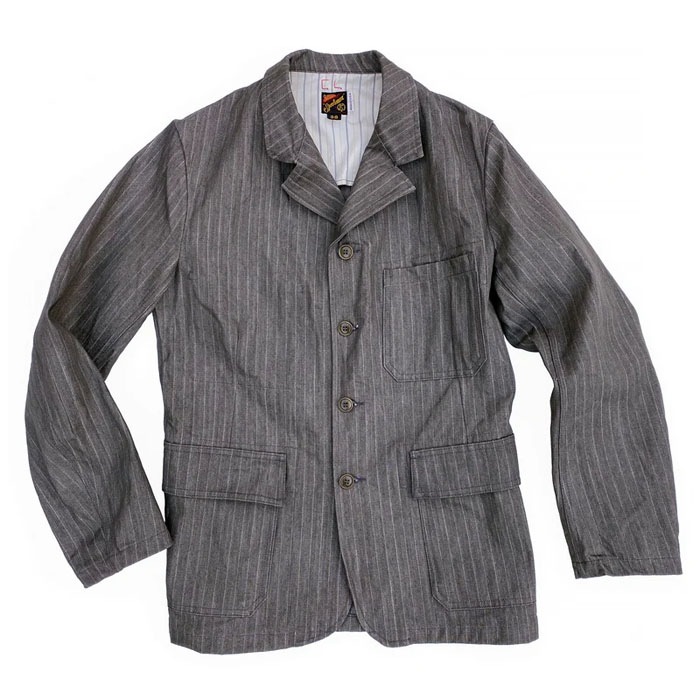 MFSC"MADE IN USA"NOS BROWN STRIPE HBT CONTINENTAL SPORTCOAT