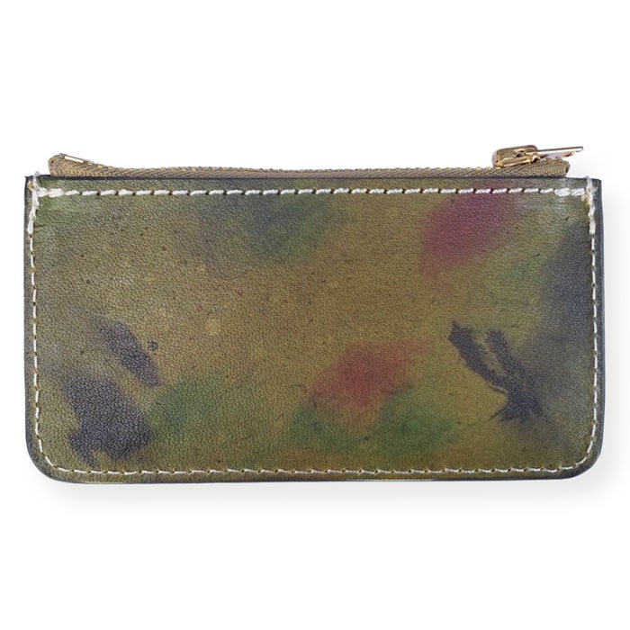 VSC-722ZP PRINT LEATHER ZIP MINI WALLET