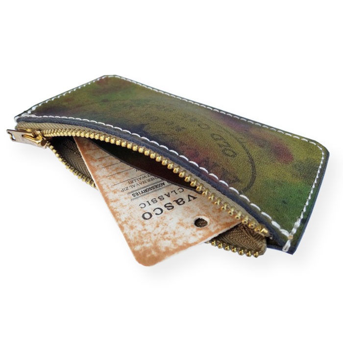 VSC-722ZP PRINT LEATHER ZIP MINI WALLET