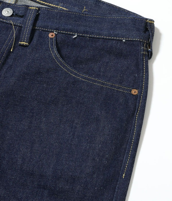 Lot No. SC49005 / SUGAR CANE Super Denim Collectibles #05 14.25oz. BLUE DENIM WAIST OVERALLS 1942 MODEL