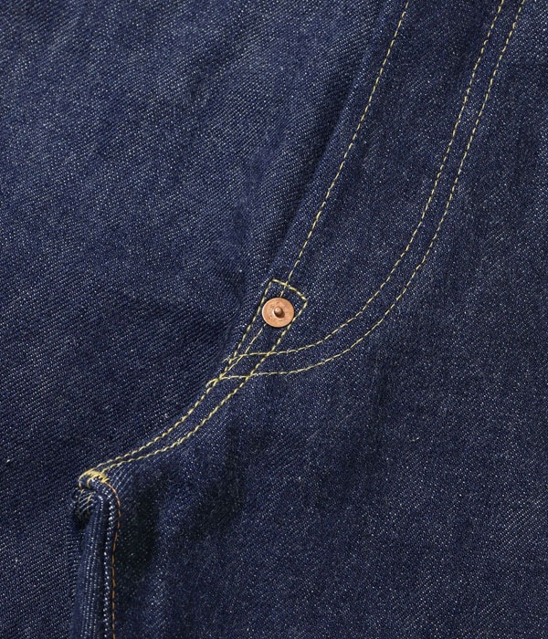 Lot No. SC49005 / SUGAR CANE Super Denim Collectibles #05 14.25oz. BLUE DENIM WAIST OVERALLS 1942 MODEL