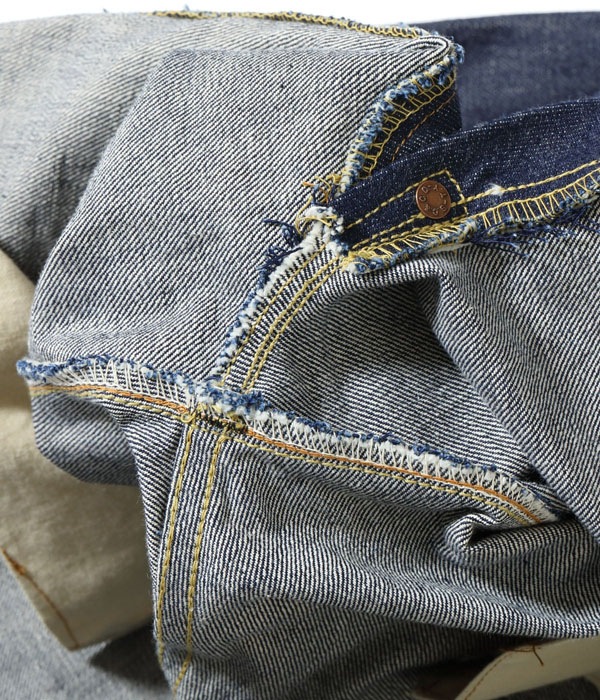 Lot No. SC49005 / SUGAR CANE Super Denim Collectibles #05 14.25oz. BLUE DENIM WAIST OVERALLS 1942 MODEL