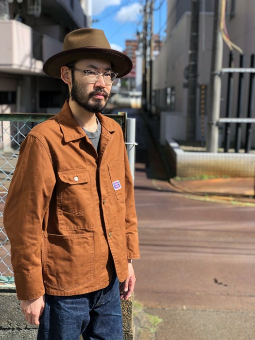 SUPER BIG CAT Railroad Jacket Brown Duck