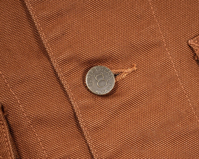 SUPER BIG CAT Railroad Jacket Brown Duck