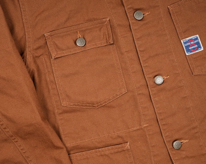 SUPER BIG CAT Railroad Jacket Brown Duck