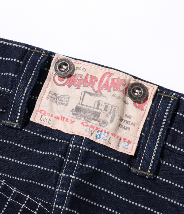 Lot No. SC51443 / FICTION ROMANCE 9oz. WABASH STRIPE ZIP FLY SHORTS